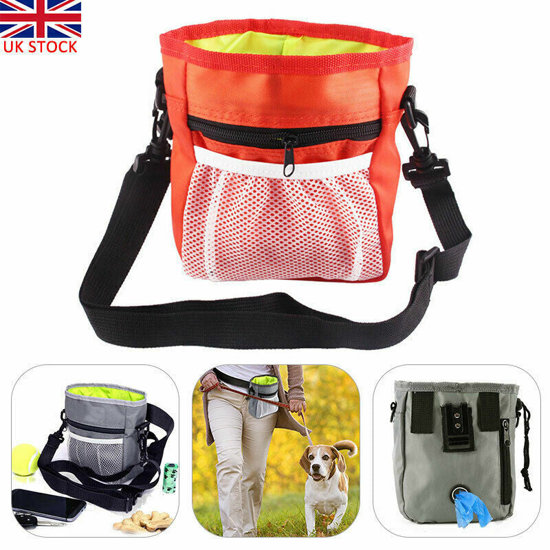 New Dog Training Treat Pouch Bag Pet Waist Bum Bags Belt Snack Treats Walking UK
