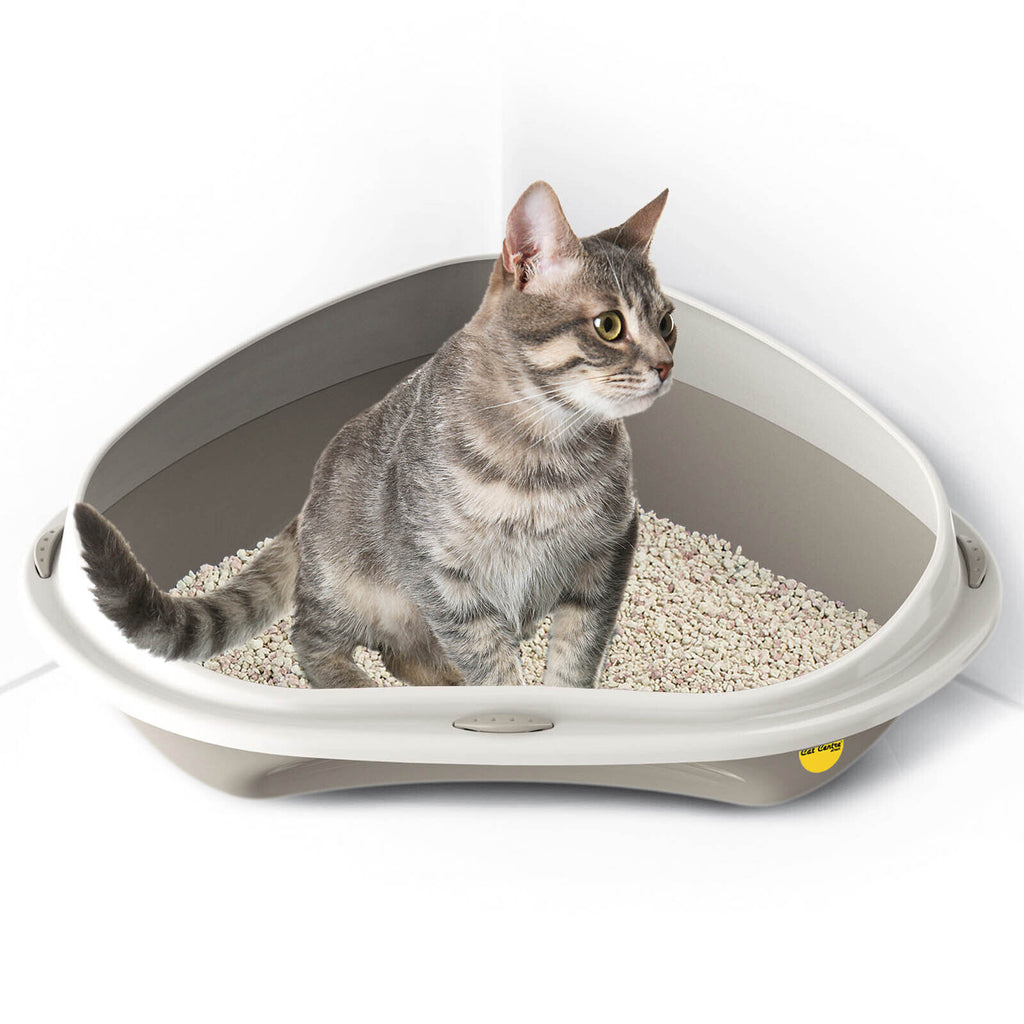Cat Corner Litter Tray Large or Jumbo Rim Pet Open Toilet Pan Box Cat Centre?