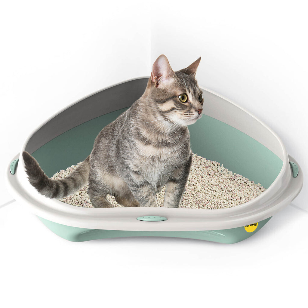 Cat Corner Litter Tray Large or Jumbo Rim Pet Open Toilet Pan Box Cat Centre?