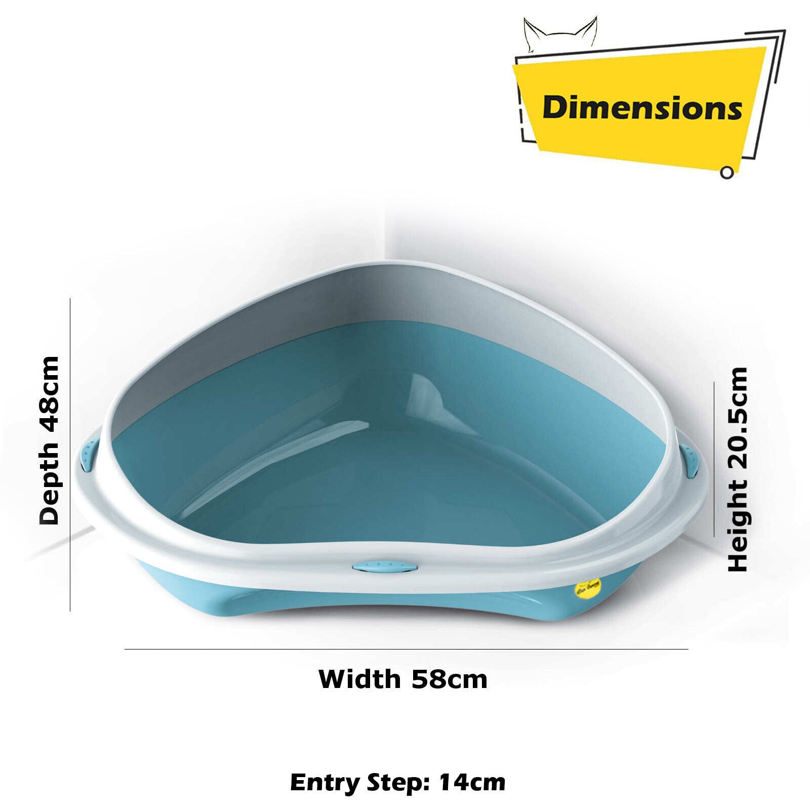 Cat Corner Litter Tray Large or Jumbo Rim Pet Open Toilet Pan Box Cat Centre?