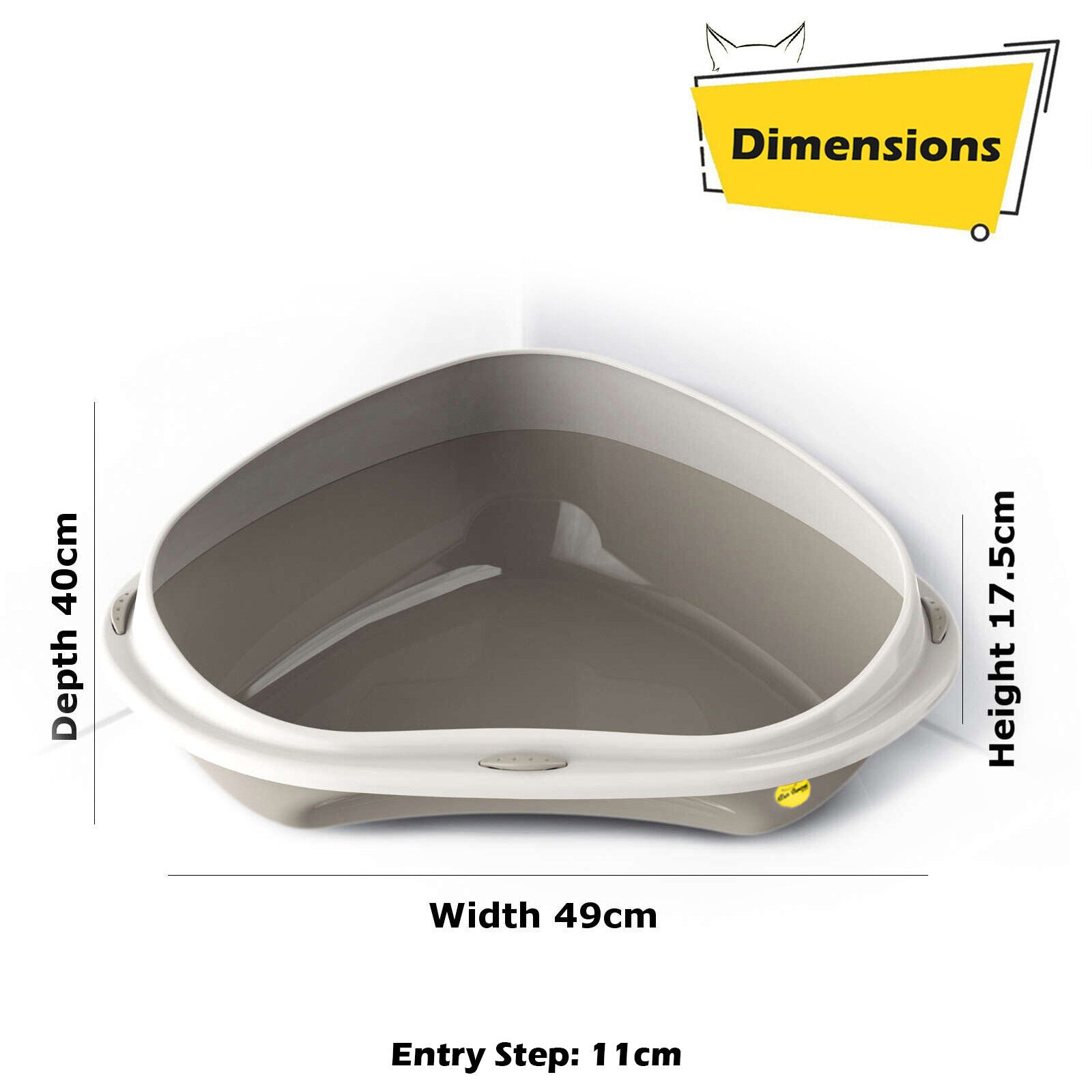 Cat Corner Litter Tray Large or Jumbo Rim Pet Open Toilet Pan Box Cat Centre?