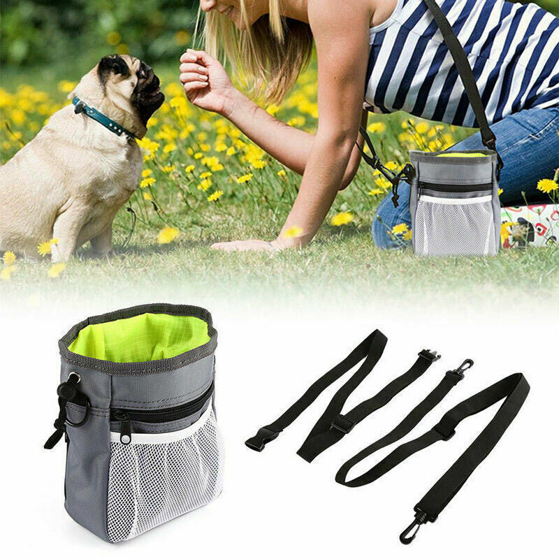 New Dog Training Treat Pouch Bag Pet Waist Bum Bags Belt Snack Treats Walking UK